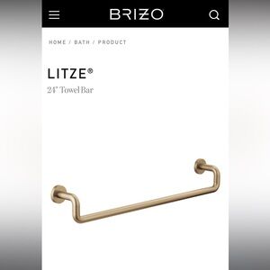 Brizo Litze 24" Towel Bar 692435-GL Luxe Gold